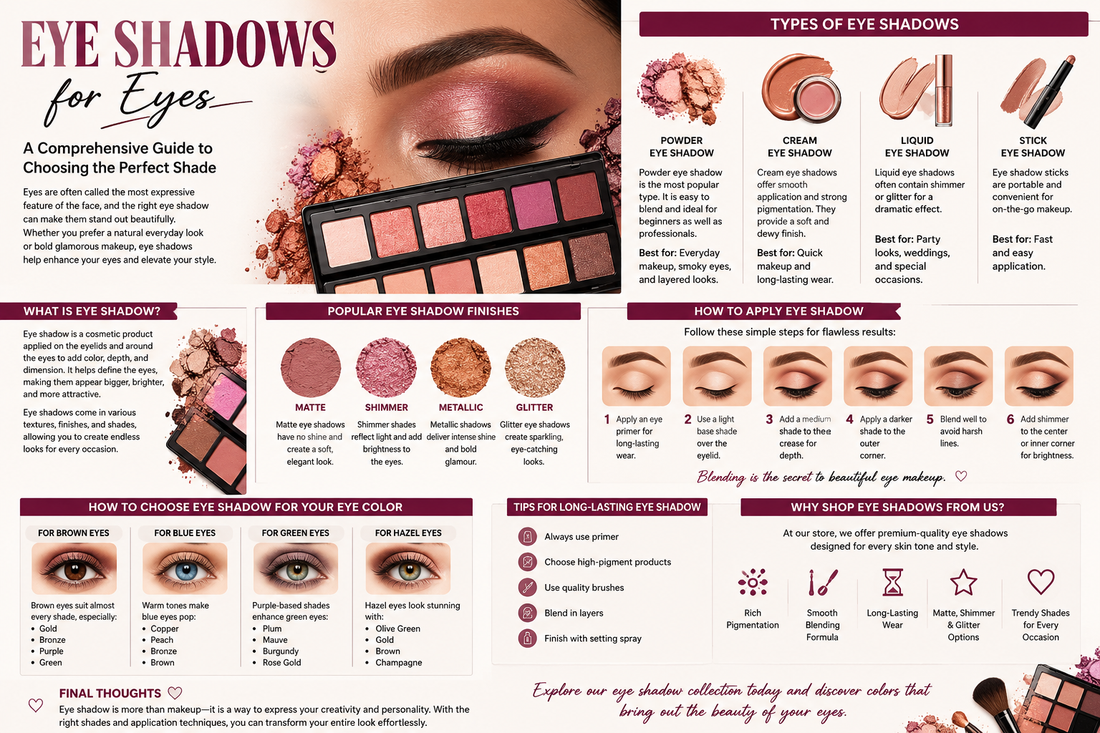 Eye Shadows For Eyes: A comprehensive Guide to Choosing the Perfect Shade