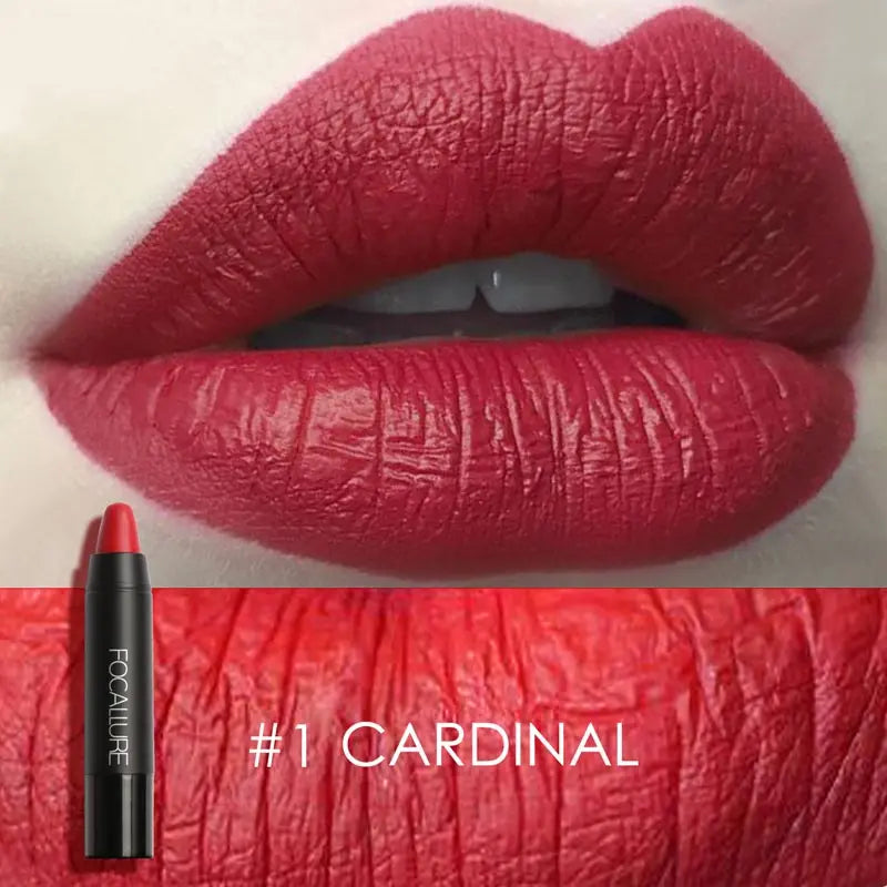 FOCALLURE Nude Velvet Matte Lipstick Waterproof Long-lasting Rendering Non-stick Sexy Lipbalm Lip Pencil Women Cosmetics Makeup