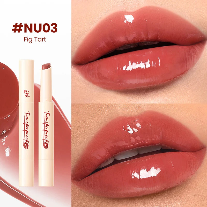 FOCALLURE Transfer proof Lock-shining Glossy Lip Balm Pen Moisturizing Non-sticky Lightweight Lipstick Lip Liner Makeup Cosmetics