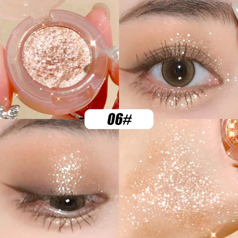 Diamond Eye Shadow Palette Gorgeous Glitter Eyeshadow Glossy Shiny Highlighter Shadow Shimmer Cowherd Weaver Girl Eyes Makeup