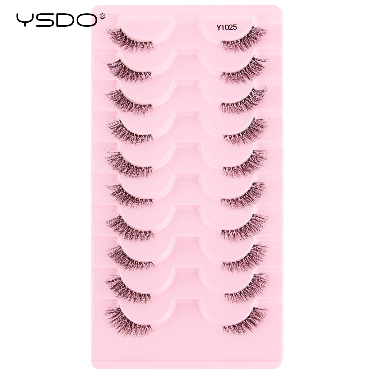 YSDO Half Lashes 5/7/10 Pairs Half False Eyelashes Soft Natural Cat Eye Lashes Makeup 3D Mink Eyelash Extension Fluffy Faux Cils
