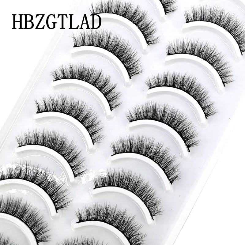 10 pairs natural long 3D mink false eyelashes fake lashes makeup kit Mink Lashes extension eye lashes short eyelashes