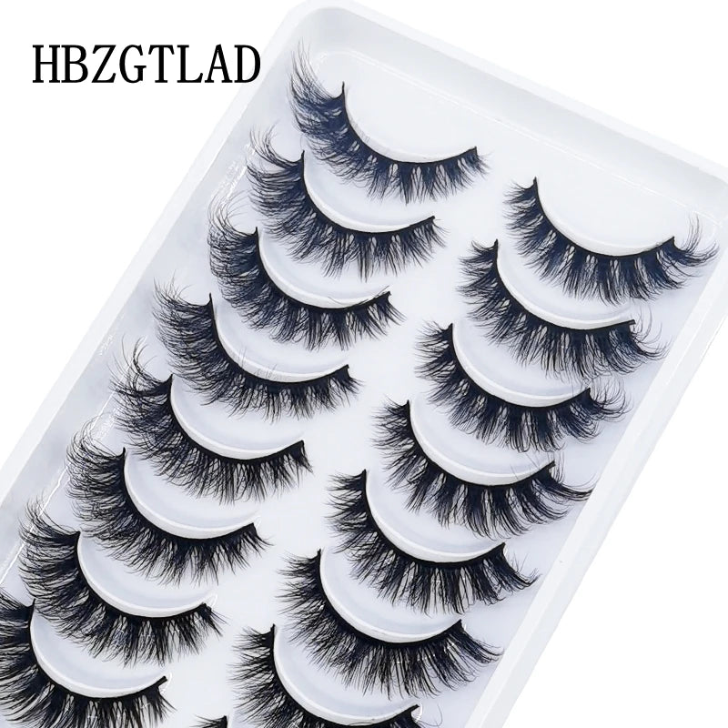 10 Pairs Natural Long False Eyelashes Fake Lashes Makeup 3d Mink Lashes Extension Short Eyelash Mink Eyelashes for Beauty