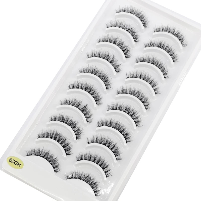 10 Pairs Natural Long False Eyelashes Fake Lashes Makeup 3d Mink Lashes Extension Short Eyelash Mink Eyelashes for Beauty