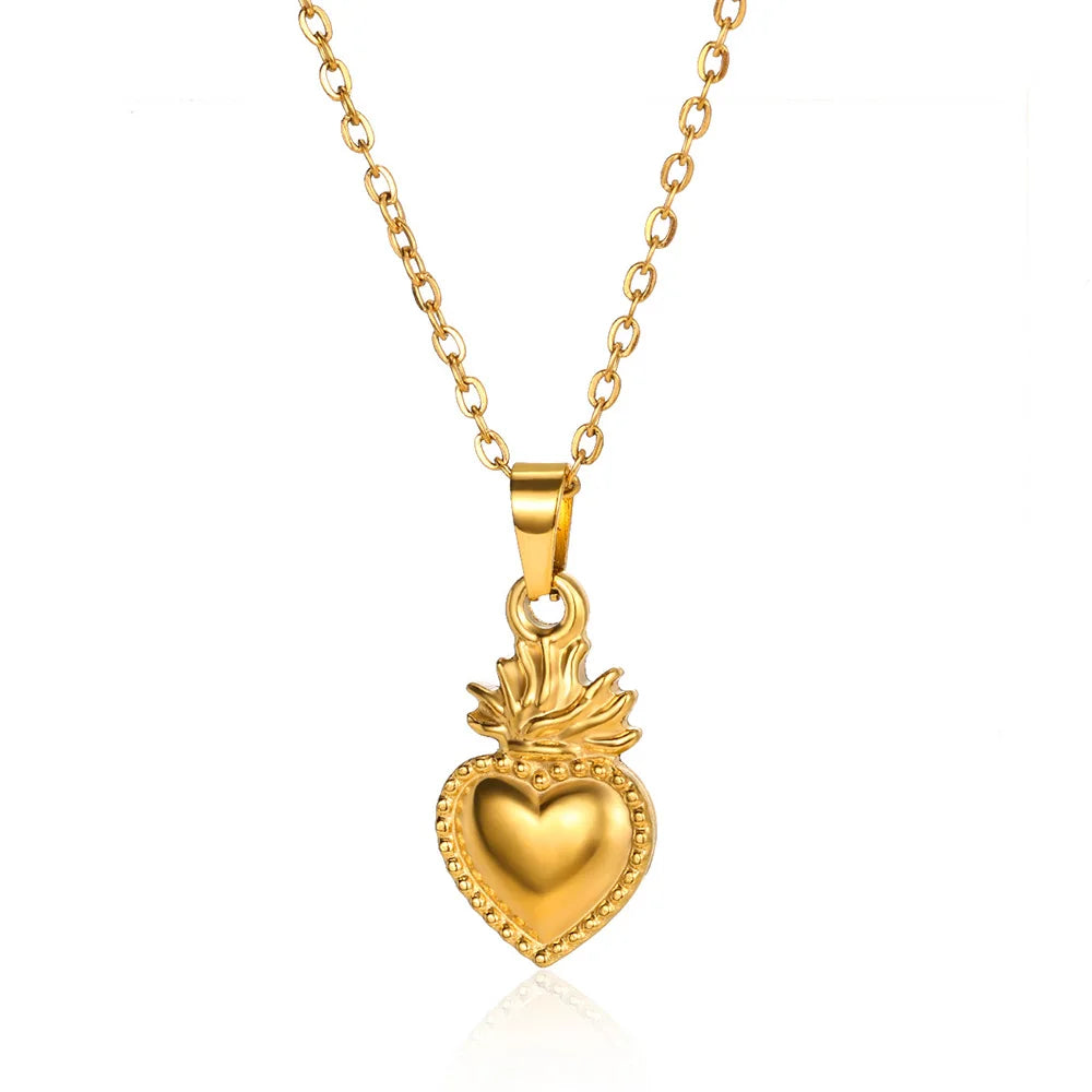 Zircon Heart Cross Necklaces For Women Vintage Geometric Surrounded By Vines Choker Necklace Aesthetic Fashion Jewelry Gift 2025