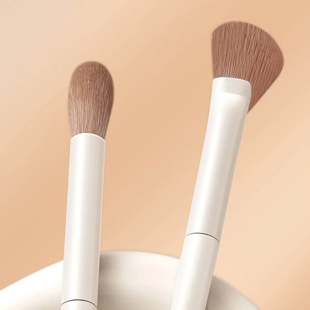 12pcs Professional Makeup Brush Set with Kabuki Brushes & Nylon Bristles - Complete Starter Kit Suitable for Foundation, Blush,