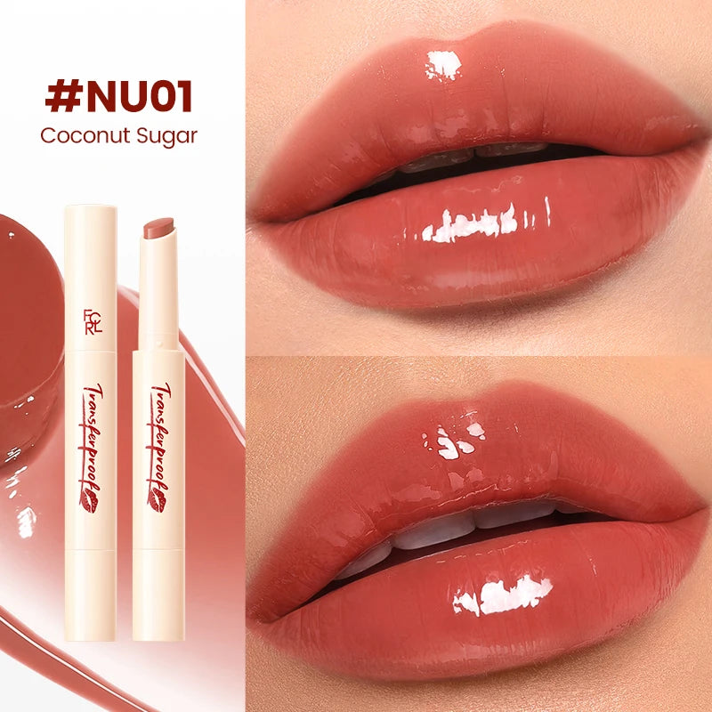 FOCALLURE Transfer proof Lock-shining Glossy Lip Balm Pen Moisturizing Non-sticky Lightweight Lipstick Lip Liner Makeup Cosmetics