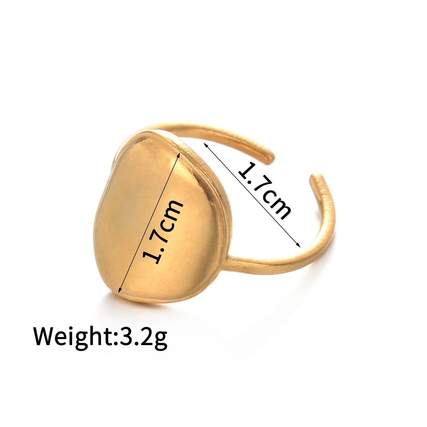 Fashion Vintage 18K Gold Plated Open Rings For Men Women Stainless Steel Temperament Couple Ring Anillo Birthday Jewelry Gifts