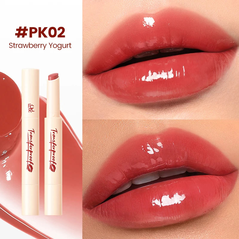 FOCALLURE Translucent Luster Moisturizing Lip Balm Long Lasting Lightweight Not-stick Cup Watery Lipstick Pen Makeup Cosmetics