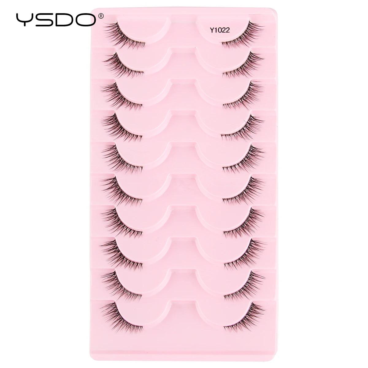 YSDO Half Lashes 5/7/10 Pairs Half False Eyelashes Soft Natural Cat Eye Lashes Makeup 3D Mink Eyelash Extension Fluffy Faux Cils