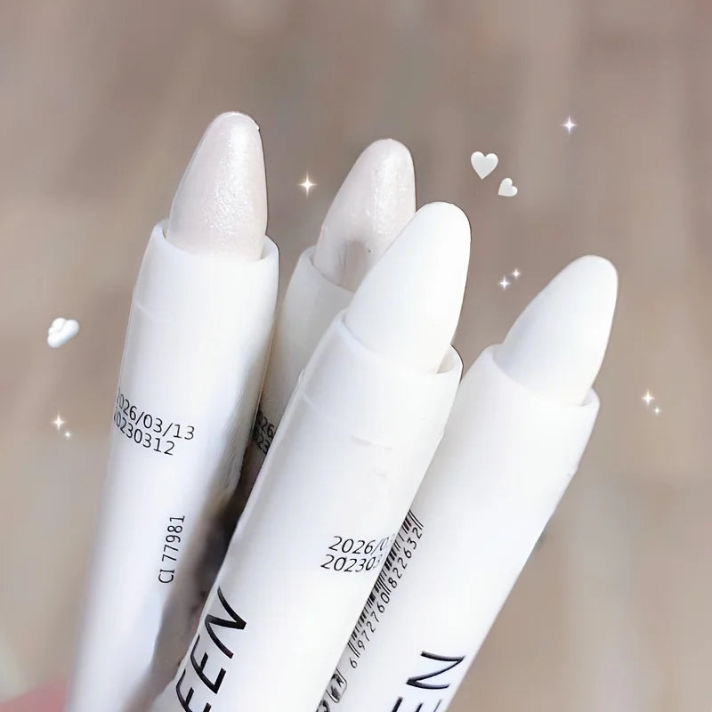 Highlighter Pen Pearlescent Matte White Silvery Brighten  Eyeshadow
