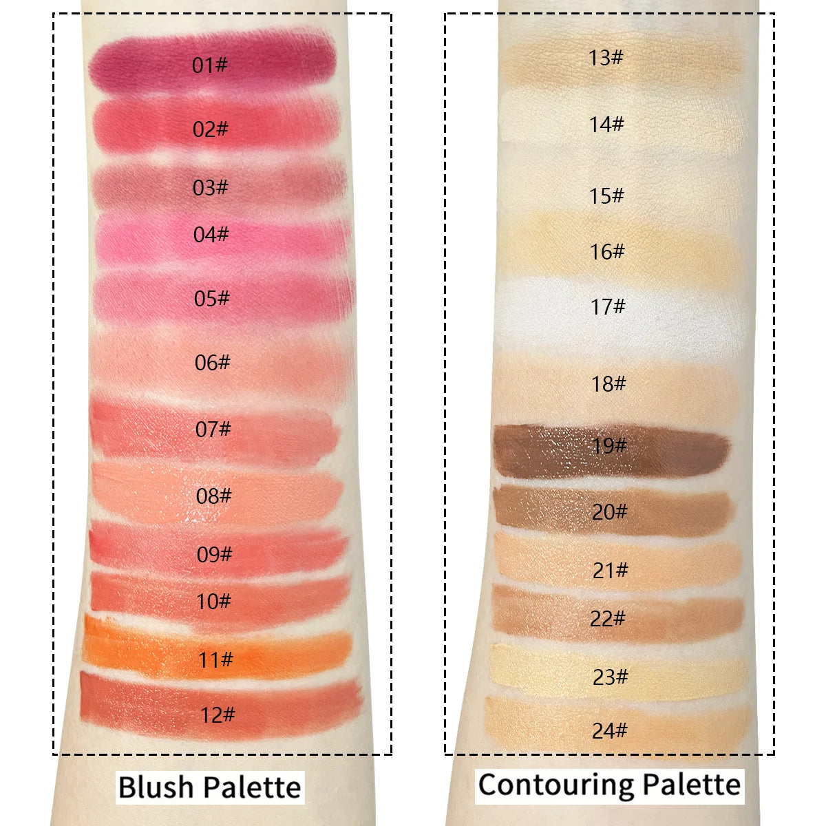 48 Colour Paper Palette Blush Concealer Highlighter Contour Eyeshadow 4-in-1 Set with Makeup Brushes Professional Makeup Set