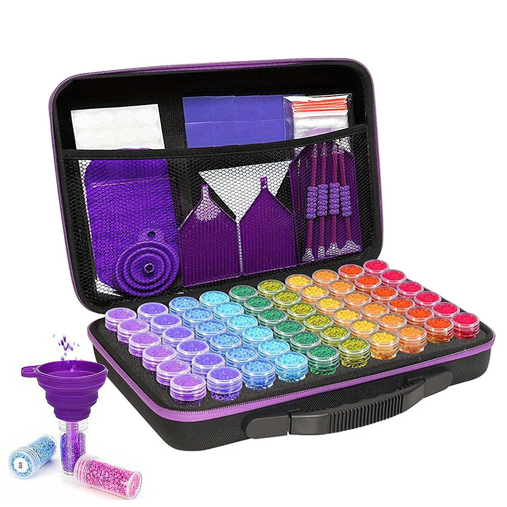 60 Grids Diamond Painting Tools Kits Diamond Paint Accessories Container Storage Bag Grids Box
