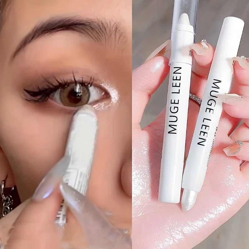 Highlighter Pen Pearlescent Matte White Silvery Brighten  Eyeshadow