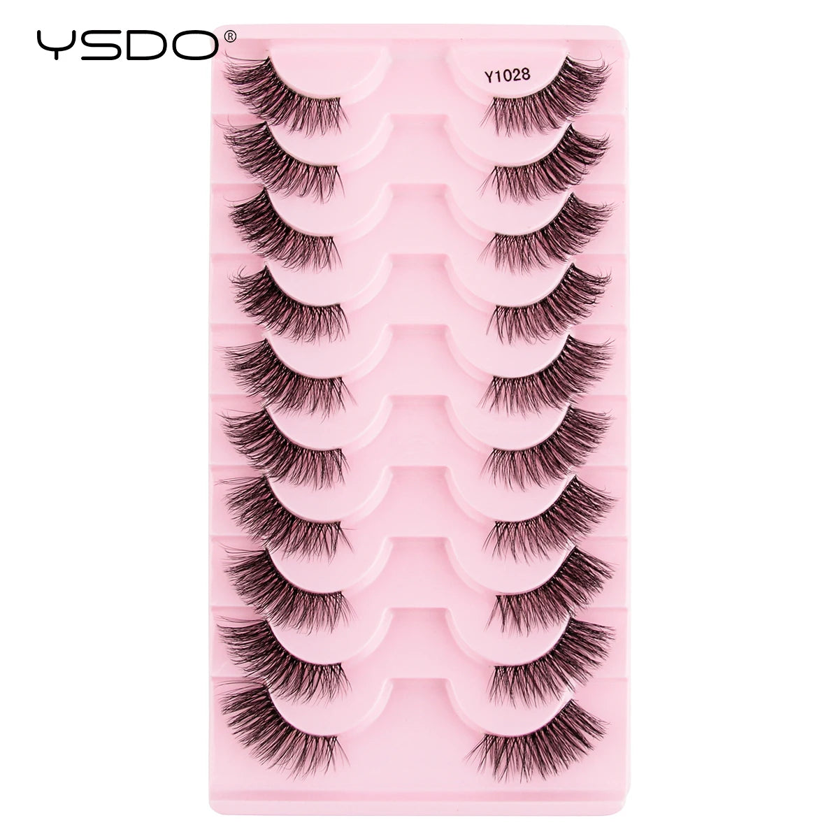 YSDO Half Lashes 5/7/10 Pairs Half False Eyelashes Soft Natural Cat Eye Lashes Makeup 3D Mink Eyelash Extension Fluffy Faux Cils