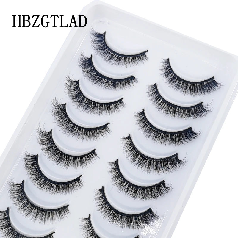 10 Pairs Natural Long False Eyelashes Fake Lashes Makeup 3d Mink Lashes Extension Short Eyelash Mink Eyelashes for Beauty
