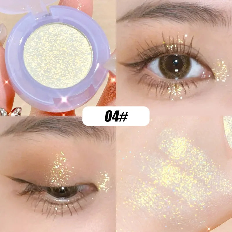 Diamond Eye Shadow Palette Gorgeous Glitter Eyeshadow Glossy Shiny Highlighter Shadow Shimmer Cowherd Weaver Girl Eyes Makeup