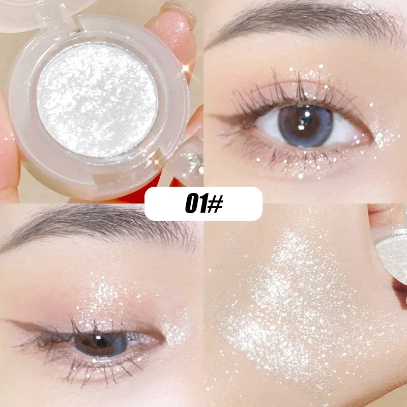 Diamond Eye Shadow Palette Gorgeous Glitter Eyeshadow Glossy Shiny Highlighter Shadow Shimmer Cowherd Weaver Girl Eyes Makeup