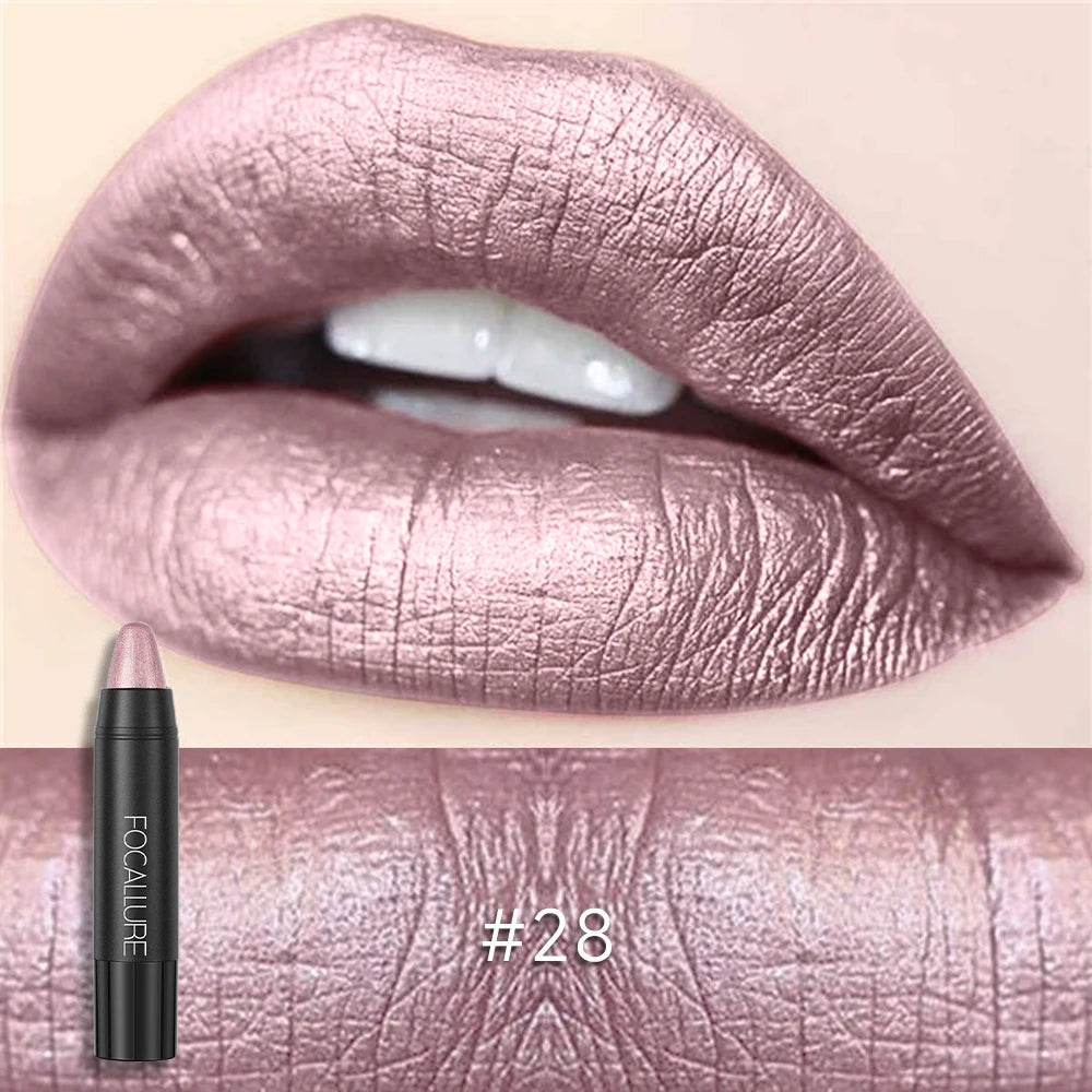 FOCALLURE Nude Velvet Matte Lipstick Waterproof Long-lasting Rendering Non-stick Sexy Lipbalm Lip Pencil Women Cosmetics Makeup