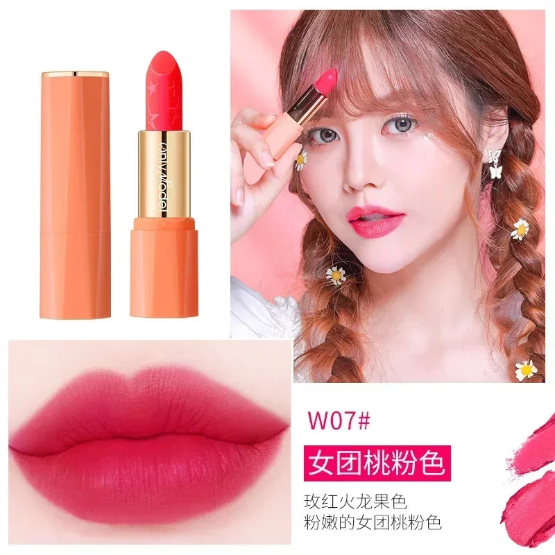 Velvet Orange Lipstick Waterproof Lasting Matte Resistant Stick Brighten Skin  Lip Tint Sexy Glaze Korean Cosmetics