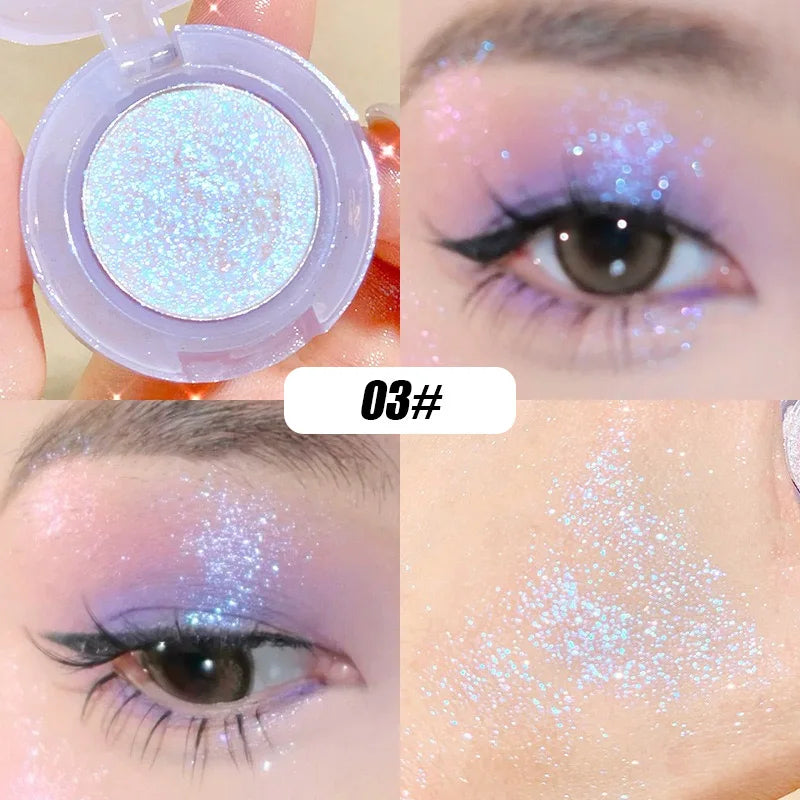 Diamond Eye Shadow Palette Gorgeous Glitter Eyeshadow Glossy Shiny Highlighter Shadow Shimmer Cowherd Weaver Girl Eyes Makeup