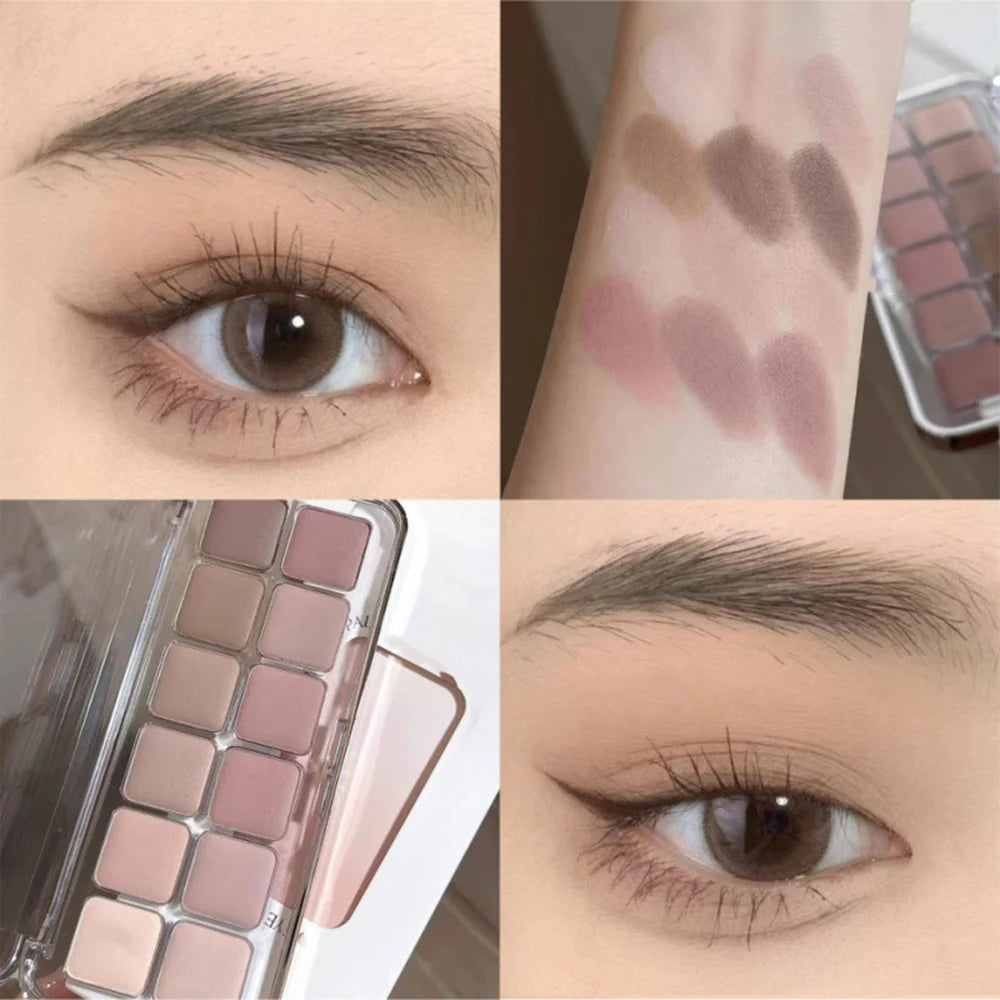 Low Saturation Eyeshadow Palette Korean Tea Apricot Eye Makeup Palette